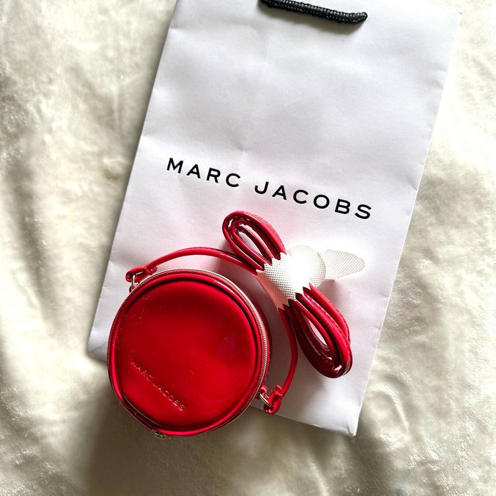 Marc Jacobs Red Patent Leather Mini Canteen Crossbody Bag Purse NEW - Picture 4 of 4